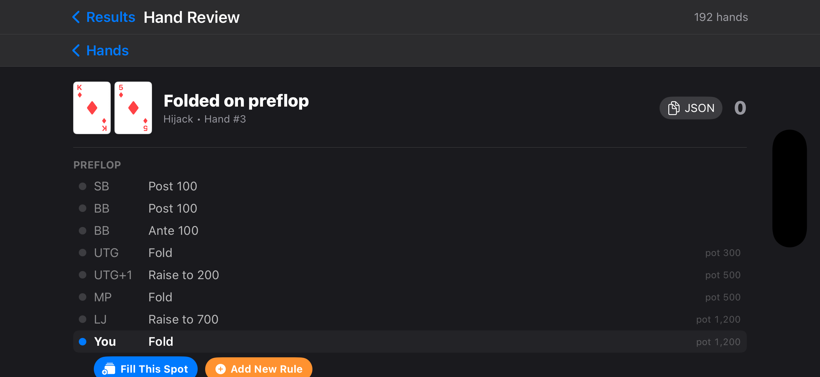 Mach9 Poker hand detail