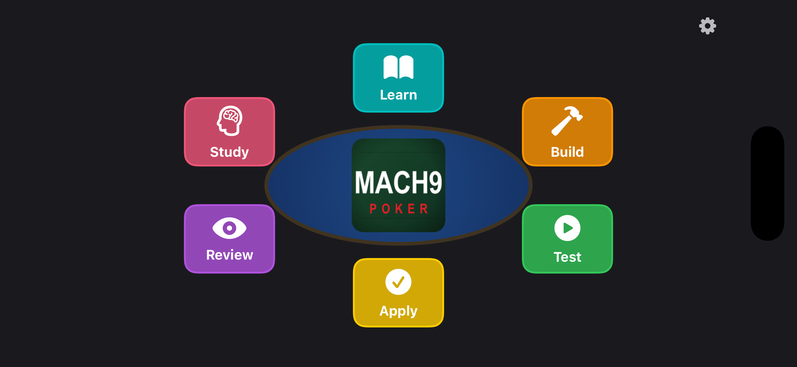 Mach9 Poker home screen