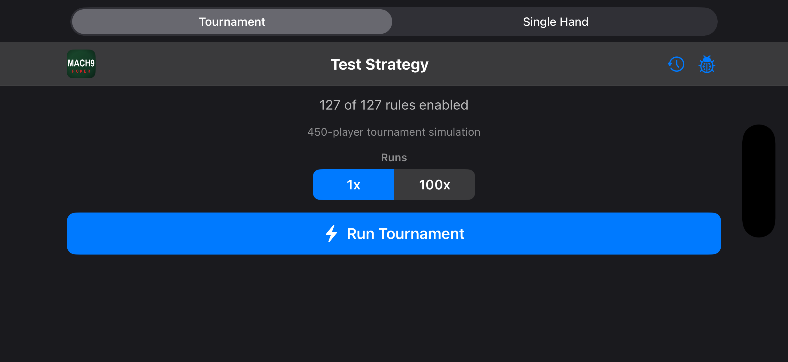 Mach9 Poker test strategy